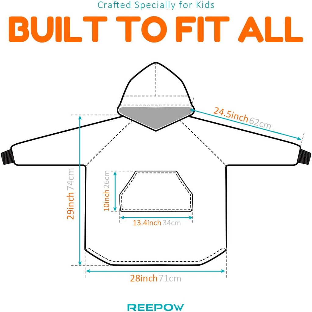 Wearable Hoodie Blanket Sweatshirt Gifts - Oversized Hooded, Large Pocket, Elastic Cuff, Reversible - Fluffy and Warm Original Oversized Hoodie for Kids - Navy Blue