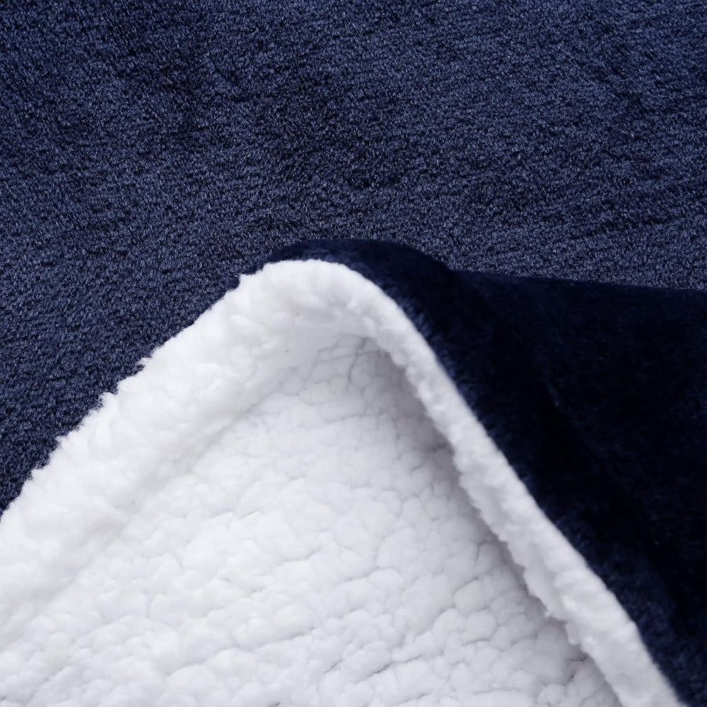 Wearable Hoodie Blanket Sweatshirt Gifts - Oversized Hooded, Large Pocket, Elastic Cuff, Reversible - Fluffy and Warm Original Oversized Hoodie for Kids - Navy Blue